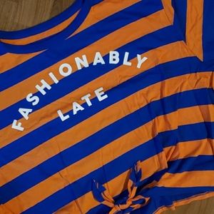 "FASHIONABLY LATE" Crop Top